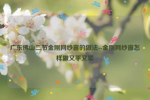 广东佛山二节金刚网纱窗的做法--金刚网纱窗怎样做又平又紧