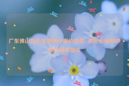 广东佛山圆孔金刚网纱窗价格表--圆孔金刚网纱窗价格表图片