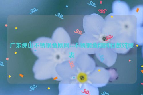 广东佛山不锈钢金刚网--不锈钢金刚网目数对照表