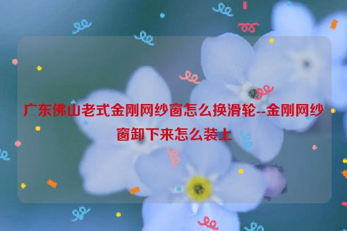 广东佛山老式金刚网纱窗怎么换滑轮--金刚网纱窗卸下来怎么装上