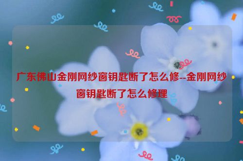 广东佛山金刚网纱窗钥匙断了怎么修--金刚网纱窗钥匙断了怎么修理